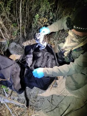 PHOTO: San Diego Sector Border Patrol | The South Pasadenan | Over ,000 worth of methamphetamine (26.89 lbs) was recovered from duffle bags by San Diego Sector Border Patrol agents after they arrested a minor attempting to smuggle the drugs into the United States.