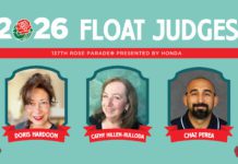 Pasadena Tournament of Roses Names 2026 Rose Parade Float Awards Judges PHOTO: Pasadena Tournament of Roses | The South Pasadenan | 2026 Rose Float Judges Announced