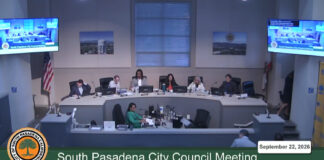Screencap: City Council Sep. 22 Meeting | The South Pasadenan