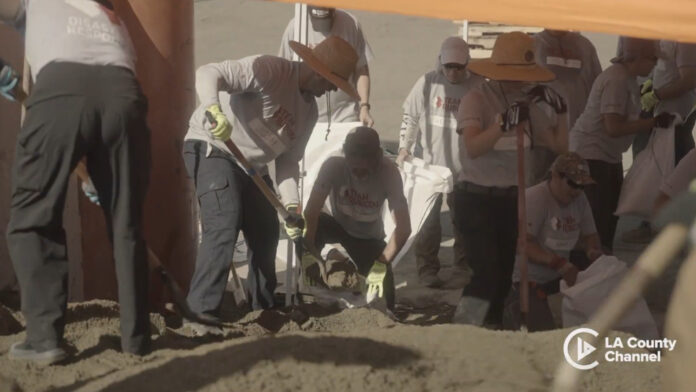 Screencap: LA County Channel | The South Pasadenan | Free Sandbags Available for Altadena and Malibu Residents Ahead of Storm Season