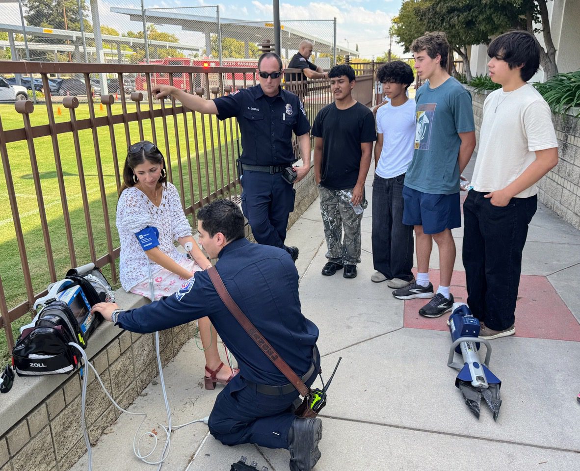 | The South Pasadenan | South Pasadena News PHOTO: SPUSD | The South Pasadenan | SPHS students take part in emergency services exercises during their PCC Fire Technology course at the high school