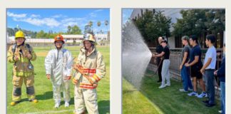 PHOTO: SPUSD | The South Pasadenan | SPHS students take part in emergency services exercises during their PCC Fire Technology course at the high school