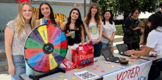 SPHS students hosted the annual voter registration drive from September 22-26, 2025. (Photo Courtesy of South Pasadena High School)