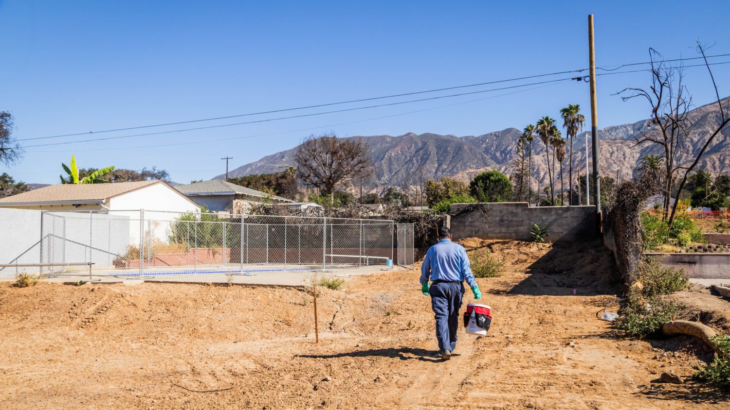 | The South Pasadenan | South Pasadena News Image of a Vector Control Technician controlling mosquito larvae and pupae in Eaton burn zone pools.