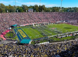 PHOTO: Jonathan Williams | The South Pasadenan | Rose Bowl Football 2024: No. 1 Michigan and No. 4 Alabama face-off in the College Football Playoff Semifinal at the Rose Bowl Game.