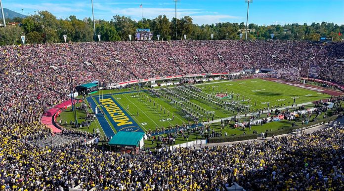 PHOTO: Jonathan Williams | The South Pasadenan | Rose Bowl Football 2024: No. 1 Michigan and No. 4 Alabama face-off in the College Football Playoff Semifinal at the Rose Bowl Game.