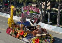 PHOTO: Bill Glazier | The South Pasadenan | South Pasadena Tournament of Roses 2024 parade float: winner of the 'Founder Award'.