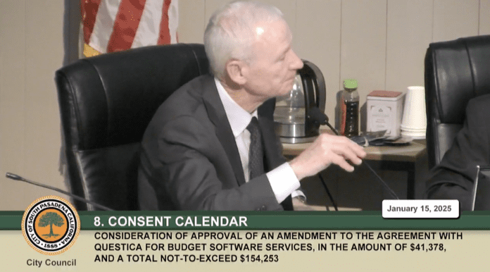 South Pasadena City Council Meeting Jan 15, 2025 | The South Pasadenan | Interim City Manager Don Penman on finance and budget next steps