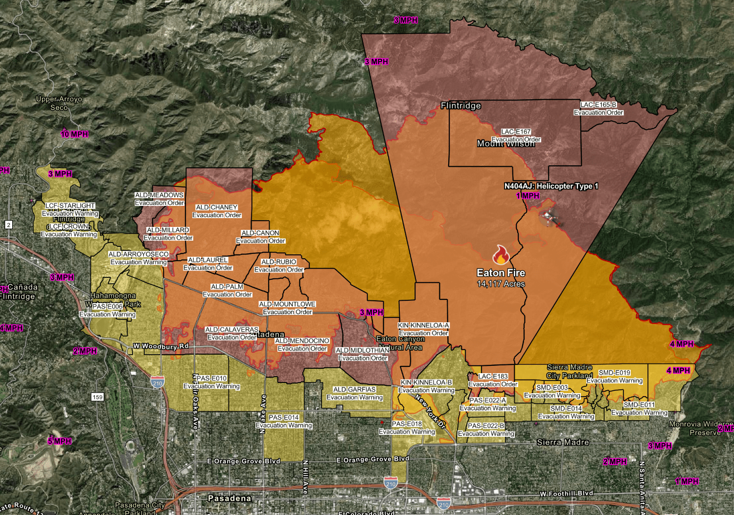 | The South Pasadenan | South Pasadena News South Pasadenan News | CALFIRE UPDATED MAP JAN 15 2025 | Eaton Fire Altadena, Pasadena Situation Overview
