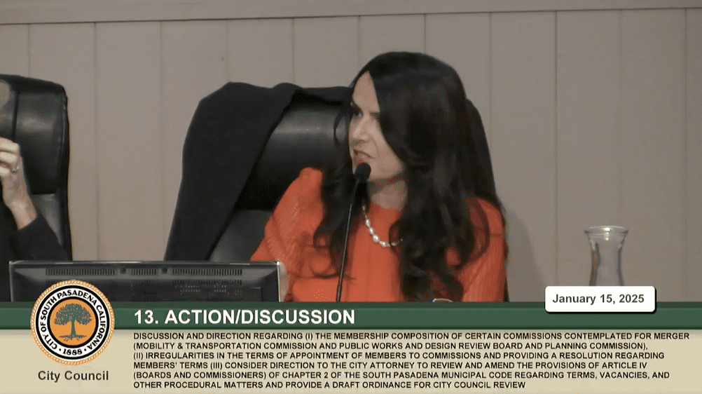 | The South Pasadenan | South Pasadena News South Pasadena City Council Meeting | South Pasadena News | City Mayor Pro Tem Sheila Rossi | Discussion and Path-Finding for how to update and make efficient the South Pasadena Public Commissions