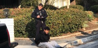 Burglary Suspect Arrested | Arroyo Dr. & Hermosa – Yard Worker’s Called Police PHOTO: Curt H. | South Pasadena News | South Pasadena Police Department (SPPD) catch and arrest suspect for burglary Tuesday afternoon. Suspect posing as yard worker.