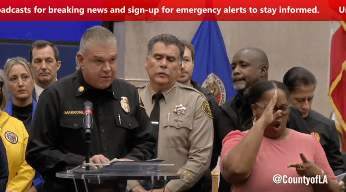 PASADENA ALTADENA FIRES Los Angeles County and City officials will host a One Voice Press Conference to present the latest updates on impacts from the windstorm event impacting the Los Angeles region, including wildfire, power outage, road conditions and other updates.