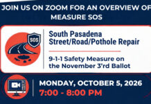 $80 Million Streets & Infrastructure Bond Info Sessions: Join WISPPA Zoom & City Forum Oct. 5–6 PHOTO: WISPPA | The South Pasadenan | Meeting about Overview of Measure SOS