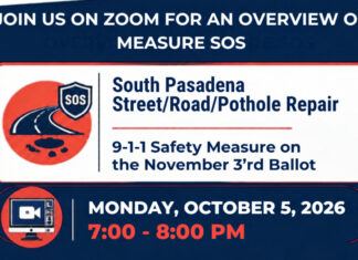 $80 Million Streets & Infrastructure Bond Info Sessions: Join WISPPA Zoom & City Forum Oct. 5–6 PHOTO: WISPPA | The South Pasadenan | Meeting about Overview of Measure SOS