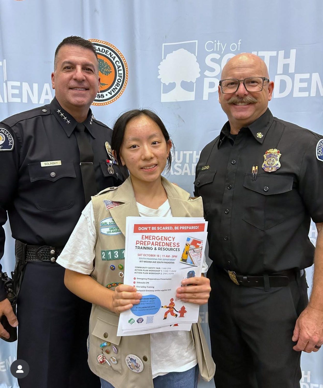 South-Pasadena-News-10-02-2025-SPFD-Girl-Scouts-Emergency-Preparedness-02 | The South Pasadenan | South Pasadena News Photo: South Pasadena Fire Department | The South Pasadenan | South Pasadena Fire Department, Local Girl Scouts to Host Emergency Preparedness and Public Safety Open House
