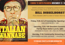 The Art of Community: South Pasadena Celebrates ‘Italian Wannabe’ Premiere & SPARC Fall Events Graphic: SPARC | The South Pasadenan | The South Pasadena Arts Council (SPARC) proudly presents the premiere of Italian Wannabe
