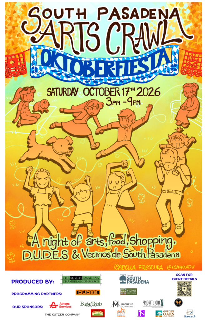 Graphic: South Pasadena Chamber of Commerce | The South Pasadenan | Fall Arts Crawl 2026