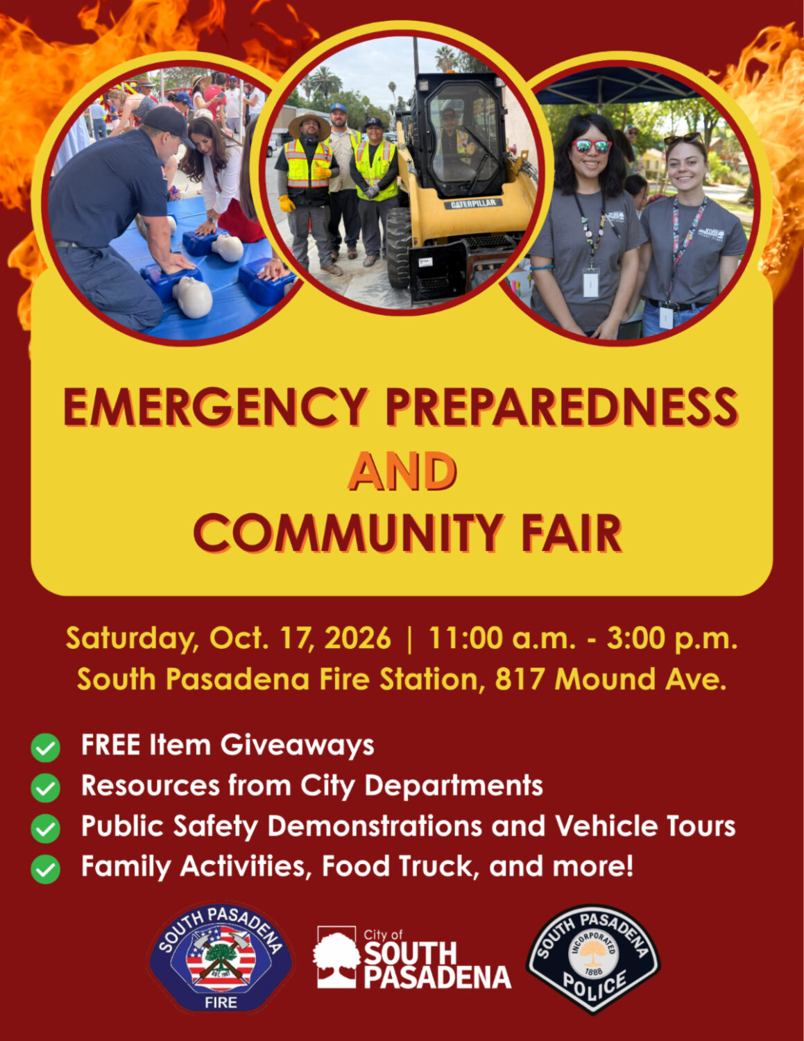 Graphic: City of South Pasadena | The South Pasadenan | Emergency Preparedness and Community Fair