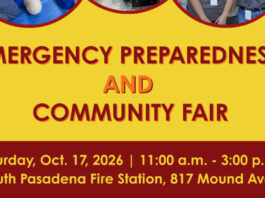 Join South Pasadena On Saturday For A Free Emergency Preparedness & Community Fair! Graphic: City of South Pasadena | The South Pasadenan | Emergency Preparedness and Community Fair
