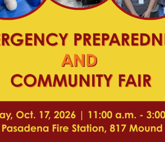Join South Pasadena On Saturday For A Free Emergency Preparedness & Community Fair! Graphic: City of South Pasadena | The South Pasadenan | Emergency Preparedness and Community Fair