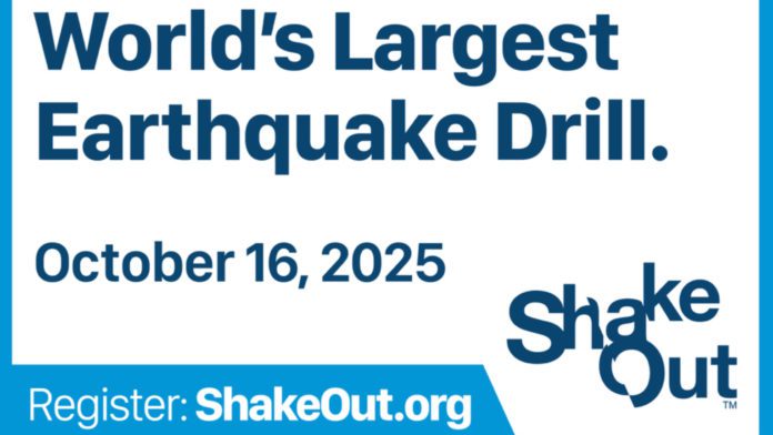 PHOTO: Earthquake Country Alliance | The South Pasadenan | Great California ShakeOut Drill Coming on October 16