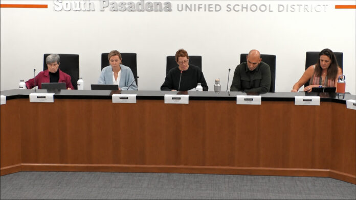 Screencap: October 13 Board Meeting | The South Pasadenan | SPUSD Board Meeting last October 13 2026