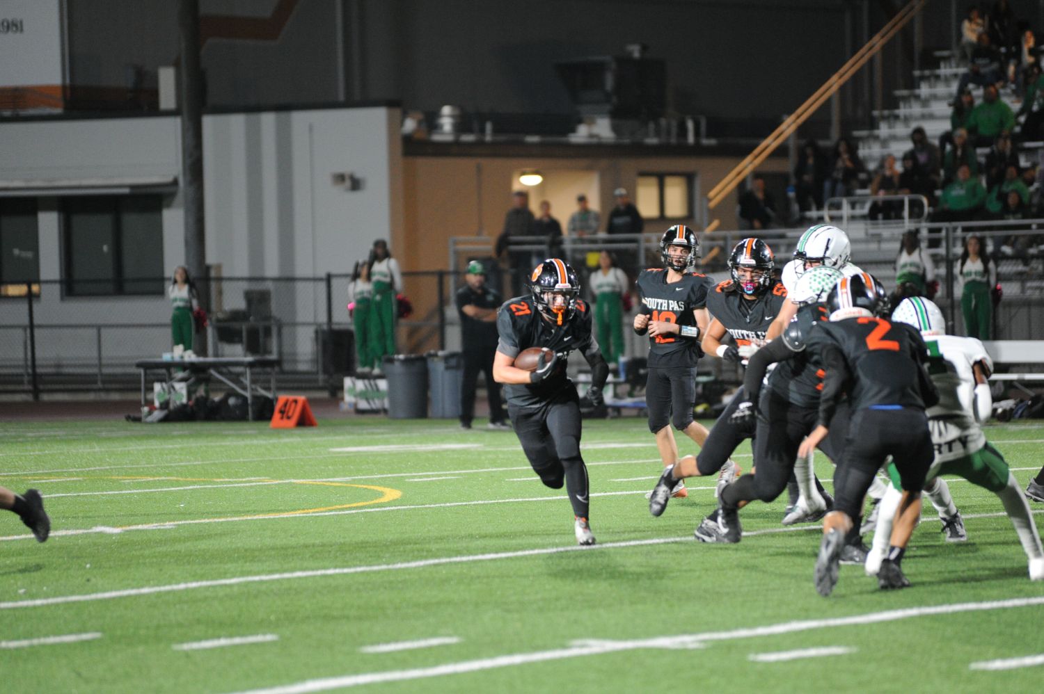 PHOTO: Joseph Ruiz | The South Pasadenan News | South Pasadena High remained unbeaten in Rio Hondo League play Thursday night after coming away with a 36-27 win over Monrovia.