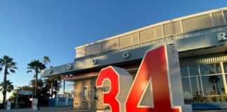 PHOTO: Provided by Mark Langill/Los Angeles Dodgers | Fernando Valenzuela’s uniform number 34 was retired by the Dodgers in 2023