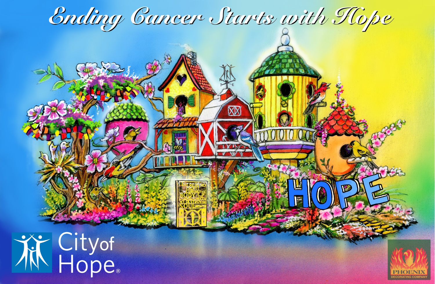 | The South Pasadenan | South Pasadena News GRAPHIC: Phoenix Decorating Company | The South Pasadenan | City of Hope – “Ending Cancer Starts with Hope” Float builder: Phoenix Decorating Company