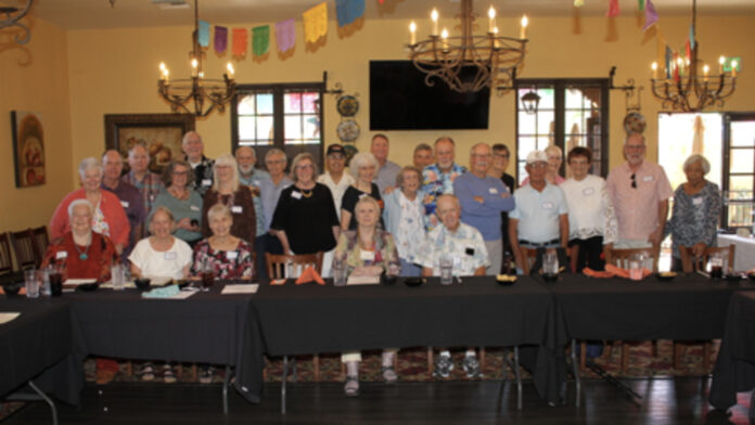 PHOTO: Sheila Tomlin | The South Pasadenan | South Pasadena High School Class of 1961 alums lined up for a group photo at their reunion luncheon marking 65 years since their graduation at Mijares Mexican Restaurant on October 14, 2026.