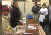 Looking Back — Dodger Nights at the South Pasadena Library by Steve Fjeldsted PHOTO: Steve Fjeldsted | The South Pasadenan | Jackie Robinson Cake-Cutting Ceremony