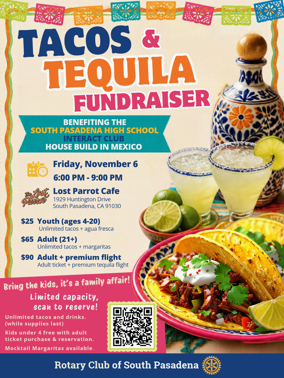 | The South Pasadenan | South Pasadena News Graphic: Rotary Club South Pasadena | The South Pasadenan | Rotary Club of South Pasadena hosts Tacos & Tequila fundraiser at Lost Parrot Café