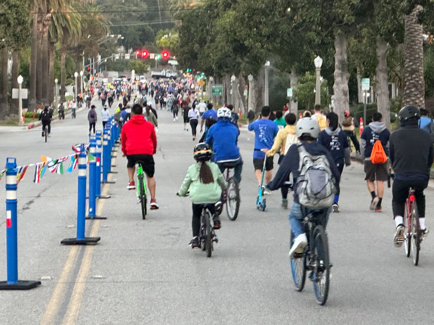 | The South Pasadenan | South Pasadena News PHOTO: Bill Glazier | The South Pasadenan | Organizers of the ArroyoFest, a morning of fun in which thousands were given to opportunity to travel along a 7-mile stretch along the Arroyo Parkway, better known as the 110 Freeway, on foot, bicycle, skate board or a variety of other means, called the car-free event a giant success.