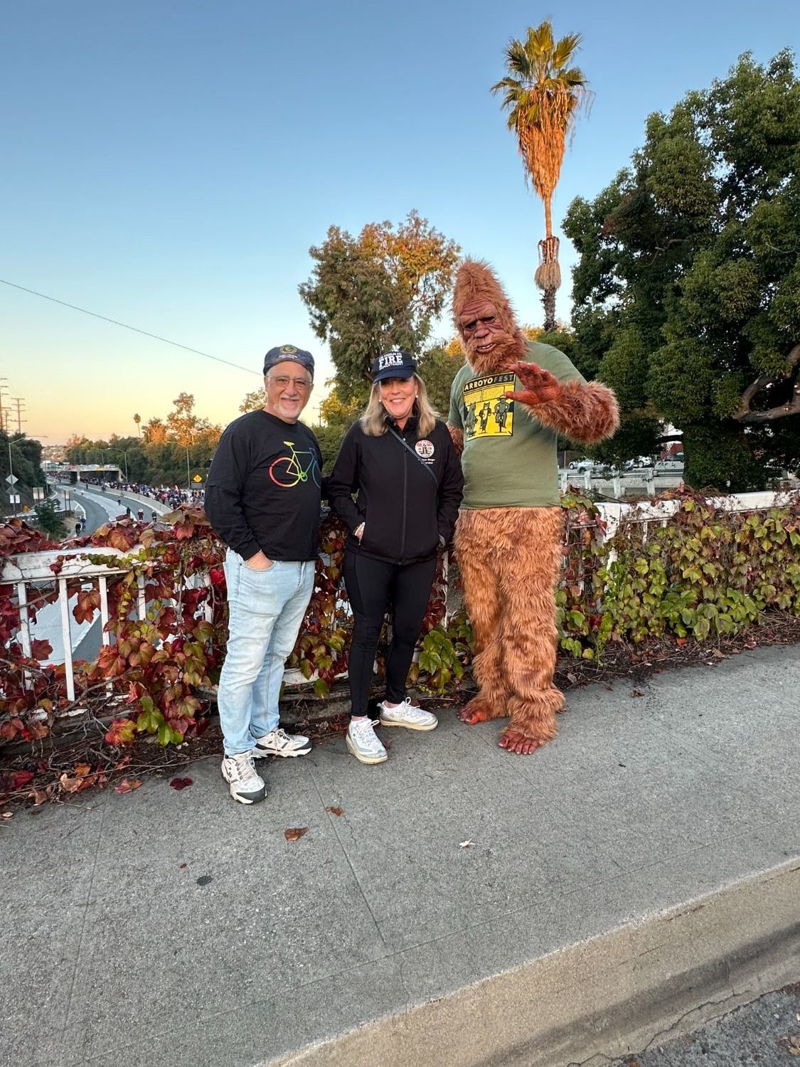| The South Pasadenan | South Pasadena News PHOTO: Bill Glazier | The South Pasadenan | Senator Anthony Portantino and Supervisor Kathryn Barger with Bigfoot at ArroyoFest 2023.