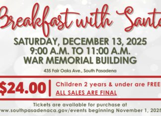 PHOTO: South Pasadena Community Services Department | The South Pasadenan | Breakfast with Santa