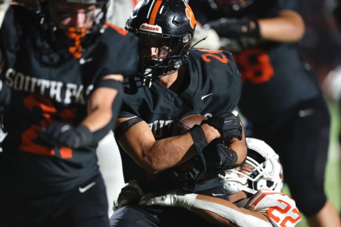 PHOTO: Dan Rider | The South Pasadenan | South Pasadena High returned to action turning away visiting Pasadena Poly 55-7 in the Rio Hondo League football season opener for both teams.