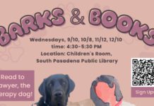 PHOTO: South Pasadena Public Library | The South Pasadenan | Boost Reading Confidence with Barks & Books at the South Pasadena Public Library