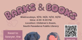 PHOTO: South Pasadena Public Library | The South Pasadenan | Boost Reading Confidence with Barks & Books at the South Pasadena Public Library