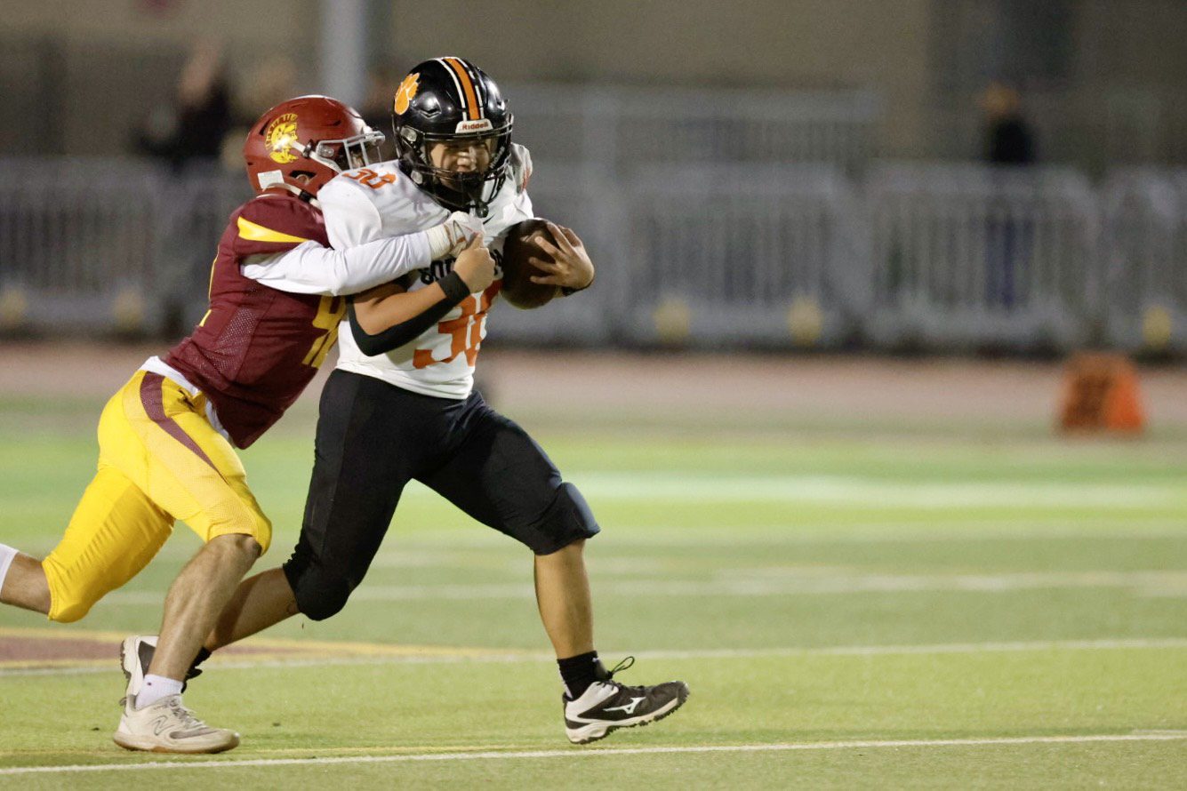 | The South Pasadenan | South Pasadena News PHOTO: Dan Rider | The South Pasadenan | It took South Pasadena High nearly 50 years to celebrate its first outright Rio Hondo League football championship Friday night, as the Tigers turned away La Cañada 28-10 on the road.