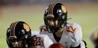 PHOTO: Dan Rider | The South Pasadenan | It took South Pasadena High nearly 50 years to celebrate its first outright Rio Hondo League football championship Friday night, as the Tigers turned away La Cañada 28-10 on the road.