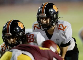 PHOTO: Dan Rider | The South Pasadenan | It took South Pasadena High nearly 50 years to celebrate its first outright Rio Hondo League football championship Friday night, as the Tigers turned away La Cañada 28-10 on the road.