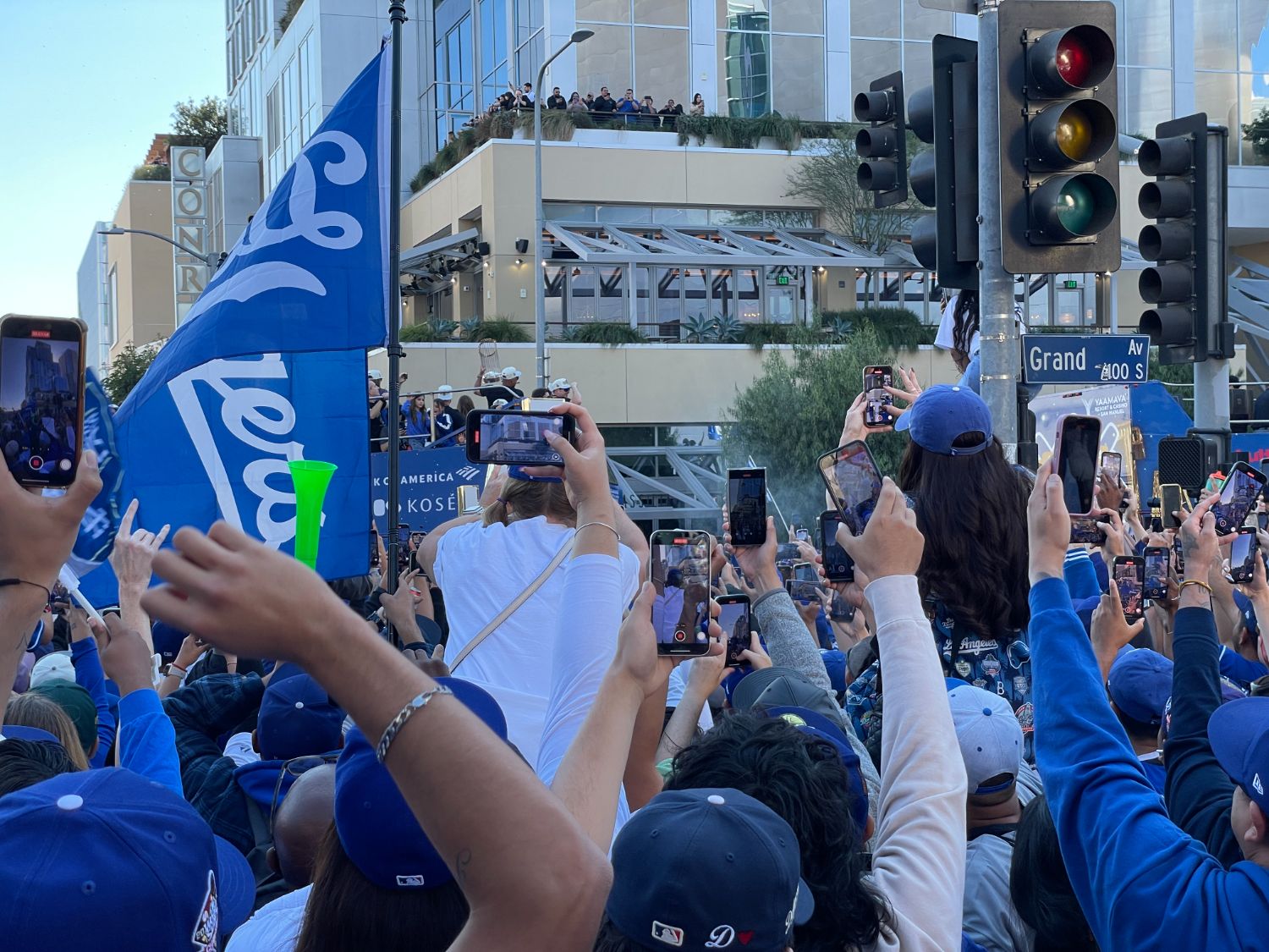 PHOTO: Katrina Perez | South Pasadenan News | LA Dodgers Victory Parade November 1, 2024: An estimated 2-million fans showed up for a long-awaited parade in downtown Los Angeles, and 40,000-plus came out to Dodger Stadium for the rally.