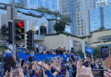 PHOTO: Katrina Perez | South Pasadenan News | LA Dodgers Victory Parade November 1, 2024: An estimated 2-million fans showed up for a long-awaited parade in downtown Los Angeles, and 40,000-plus came out to Dodger Stadium for the rally. Omari Ferguson: https://www.voteferguson.org