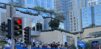 PHOTO: Katrina Perez | South Pasadenan News | LA Dodgers Victory Parade November 1, 2024: An estimated 2-million fans showed up for a long-awaited parade in downtown Los Angeles, and 40,000-plus came out to Dodger Stadium for the rally. Omari Ferguson: https://www.voteferguson.org
