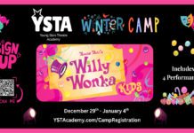 YSTA Theatre Winter Camp Production of Willy Wonka Kids! A Sweet Treat for the End of the Year PHOTO: YSTA | The South Pasadenan | YSTA Announces Winter Camp Production of Willy Wonka Kids! A Sweet Treat