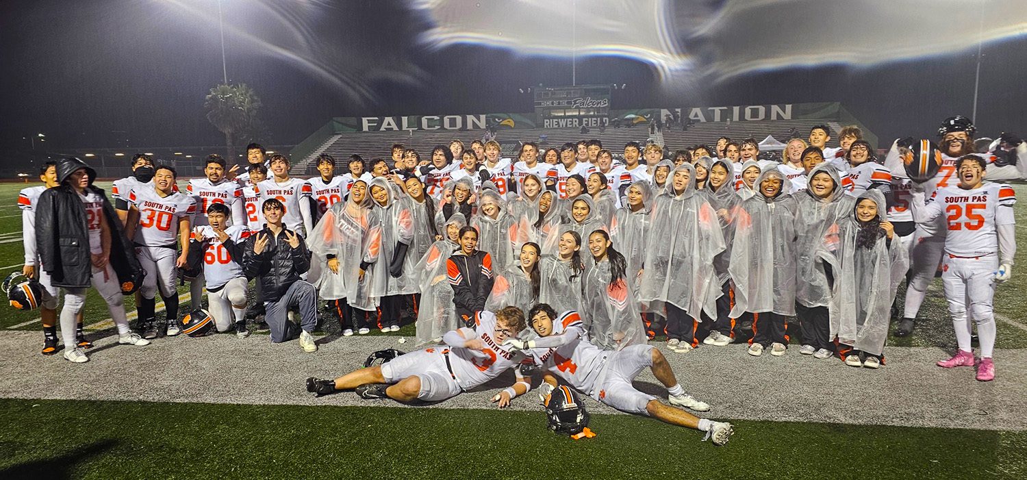 PHOTO: SPHS | The South Pasadenan | South Pasadena Football Advances to CIF Semifinals with 41-7 win over Palmdale on the road, in the rain.