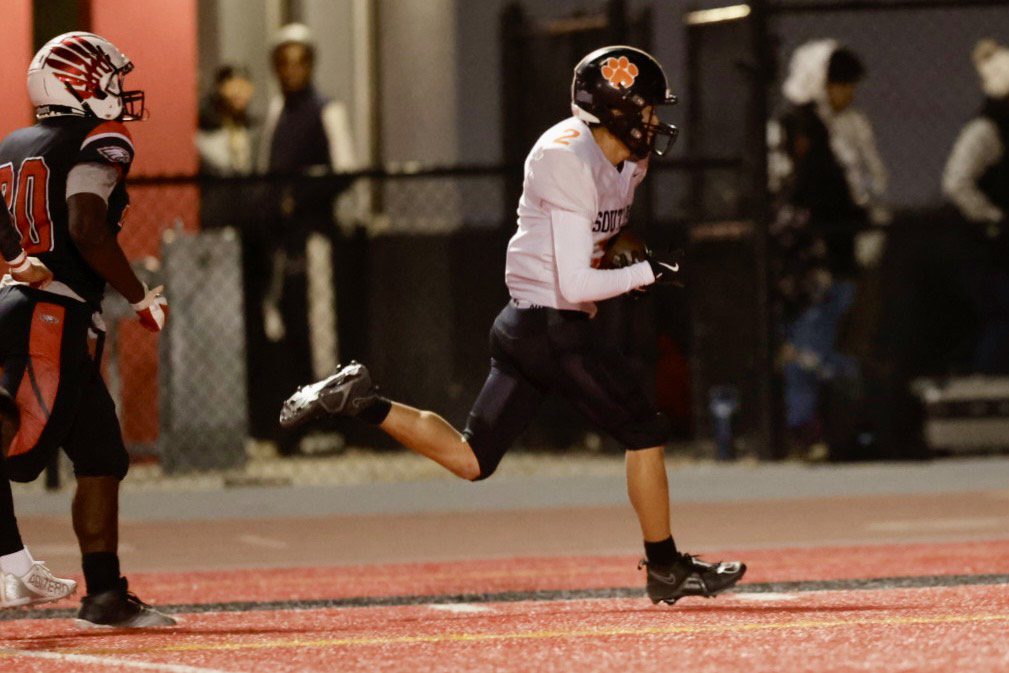 | The South Pasadenan | South Pasadena News PHOTO: Dan Rider | The South Pasadenan | South Pasadena High is now only one win away from playing in the CIF-Southern Section Division 10 championship game. On Friday night, the Tigers knocked off Valley View 34-31 in a quarterfinal road game played in Moreno Valley.
