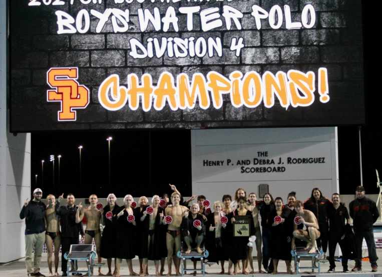 PHOTO: CB Richards | SPHS SPORTS | A late goal Saturday against Cate High of Carpenteria gave South Pasadena High its first CIF water polo championship in 30 years.
