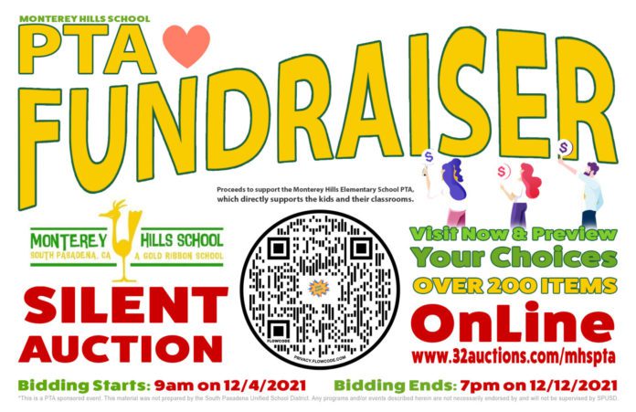 South-Pasadena-News-11-20-2021-Silent-Auction-Monterey-Hills-PTA