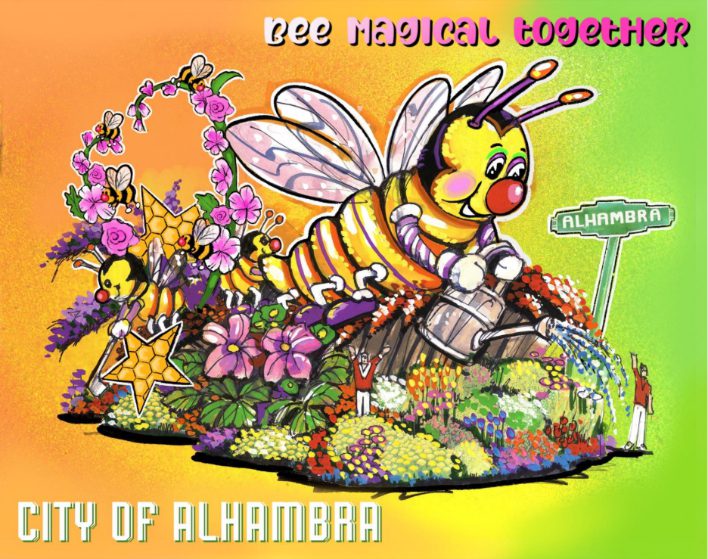 PHOTO: Pasadena Tournament of Roses | The South Pasadenan | City of Alhambra – “Bee Magical Together”